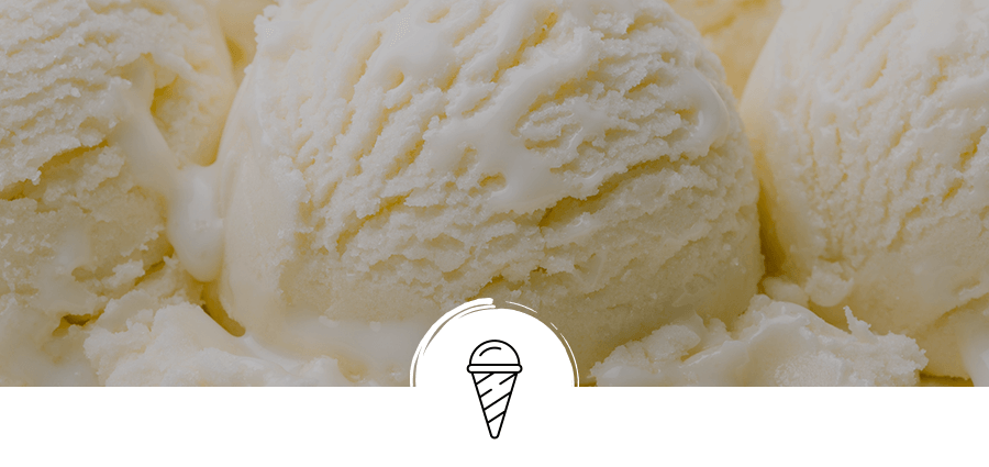 Frozen ice cream with icon